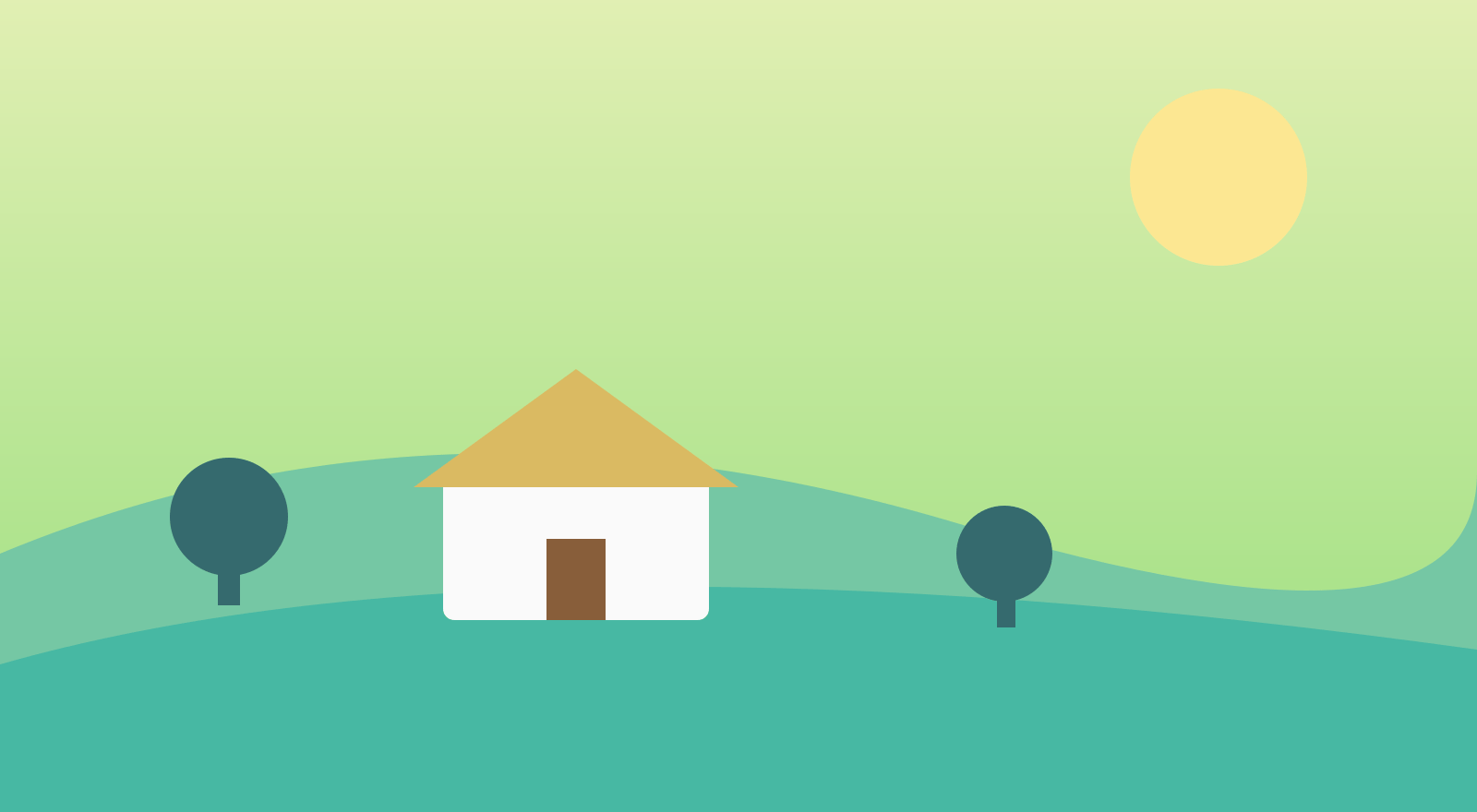 Demo illustration of Olive Grove Cottage, view 2