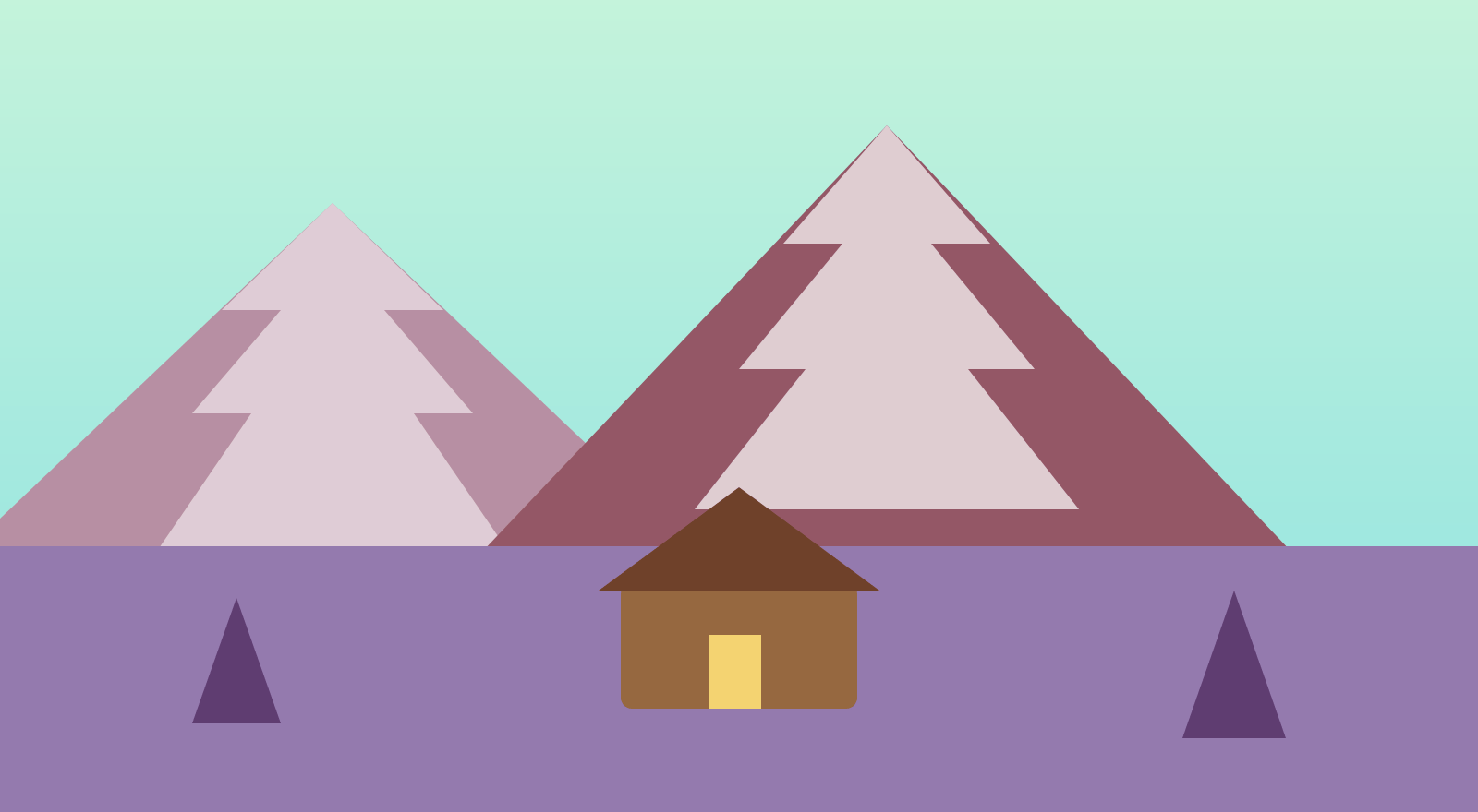 Demo illustration of Cedar & Pine A-Frame, view 1